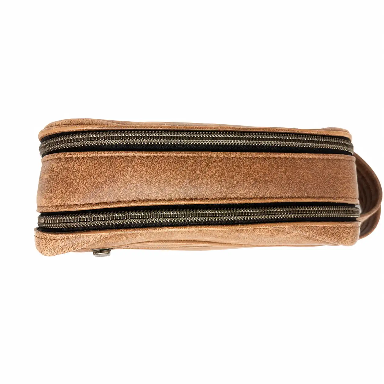 Dessus de la sacoche homme artisanale avec bandoulière réglable en cuir